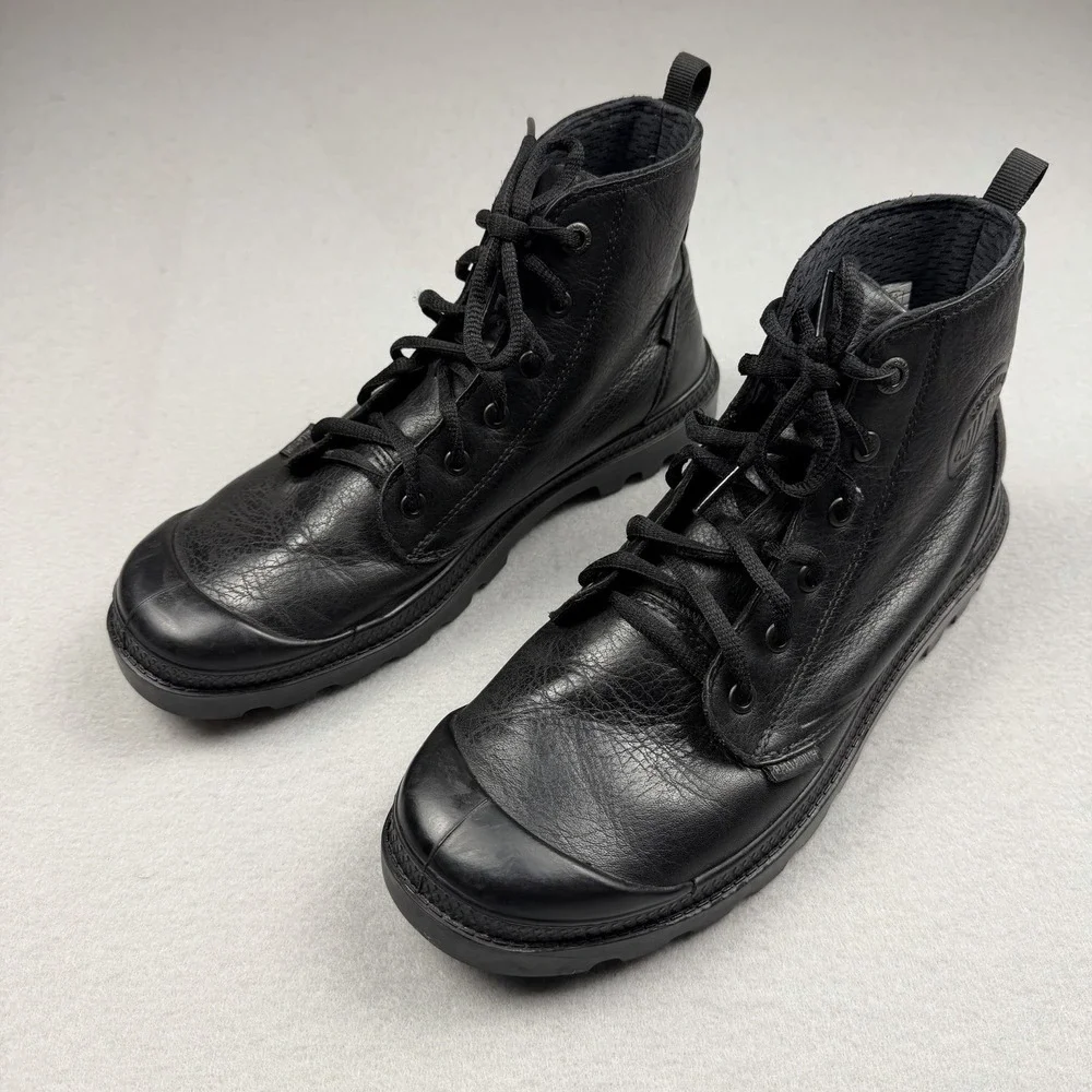 Palladium Black Pilot Pampa Hi Leather size 7.5